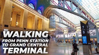 Walking NYC  Penn Station to Times Square amp Grand Central Terminal July 2021 [upl. by Areyk375]