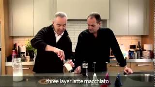 aerolatte  milk frother makes three layer caffè latte macchiato [upl. by Huskey]