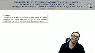 STJ INFO 834 paternidade socioafetiva e adoção [upl. by Brenn]