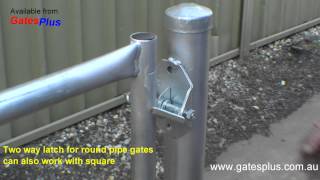 Gate Latch 2 way for round pipe and square [upl. by Siddra872]