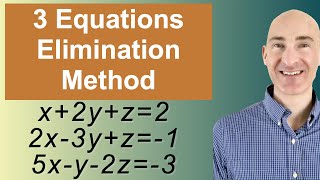 Solving Systems of 3 Equations Elimination [upl. by Vaules]