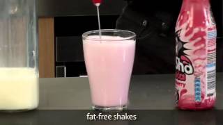 How to make a fat free milkshake using an aerolatte milk frother [upl. by Link]